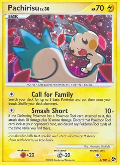 Pachirisu card from Great Encounters, number 5/106