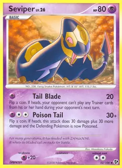Seviper card from Great Encounters, number 52/106