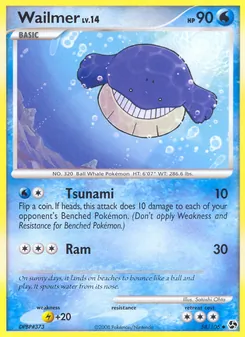 Wailmer card from Great Encounters, number 58/106