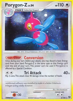 Porygon-Z card from Great Encounters, number 6/106