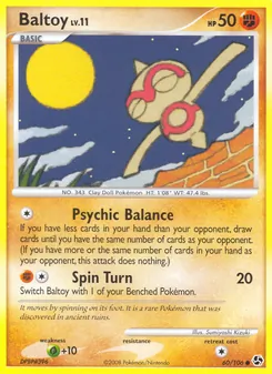 Baltoy card from Great Encounters, number 60/106