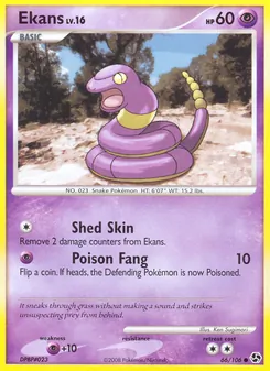 Ekans card from Great Encounters, number 66/106