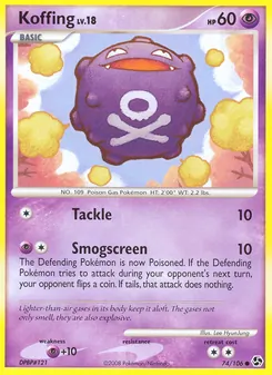 Koffing card from Great Encounters, number 74/106