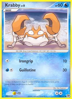 Krabby card from Great Encounters, number 75/106