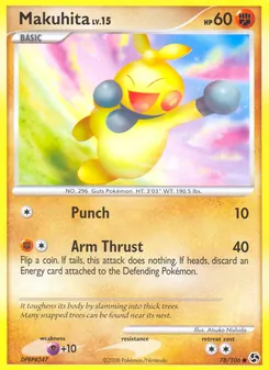 Makuhita card from Great Encounters, number 78/106