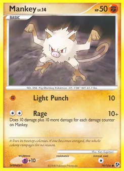 Mankey card from Great Encounters, number 79/106