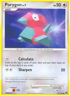 Porygon card from Great Encounters, number 81/106