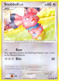 Snubbull card from Great Encounters, number 84/106