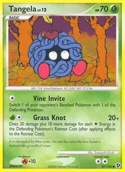 Tangela card from Great Encounters, number 87/106