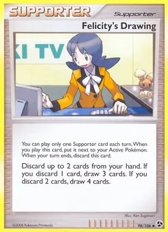 Felicity's Drawing card from Great Encounters, number 98/106