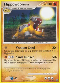 Hippowdon card from Majestic Dawn, number 21/100