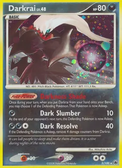 Darkrai card from Majestic Dawn, number 3/100