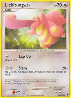 Lickitung card from Majestic Dawn, number 39/100