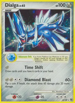 Dialga card from Majestic Dawn, number 4/100