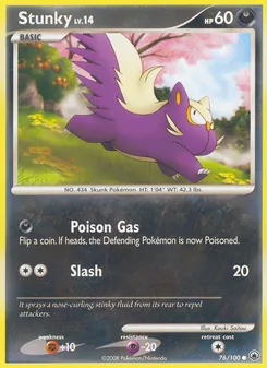 Stunky card from Majestic Dawn, number 76/100