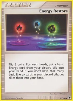 Energy Restore card from Majestic Dawn, number 81/100