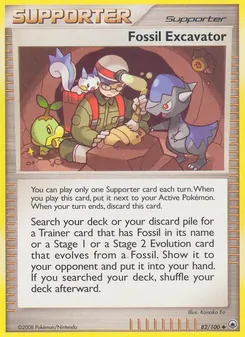 Fossil Excavator card from Majestic Dawn, number 82/100