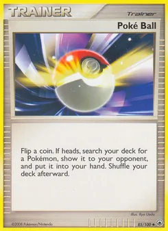Poké Ball card from Majestic Dawn, number 85/100