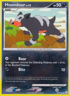 Houndour card from Legends Awakened, number 103/146