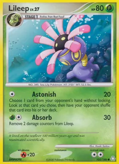 Lileep card from Legends Awakened, number 105/146