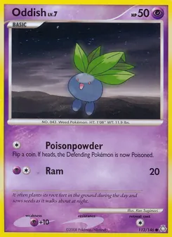Oddish card from Legends Awakened, number 112/146