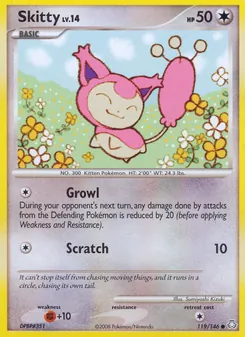Skitty card from Legends Awakened, number 119/146
