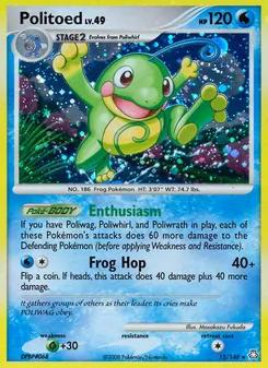 Politoed card from Legends Awakened, number 12/146