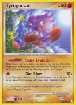 Tyrogue card from Legends Awakened, number 126/146