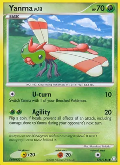 Yanma card from Legends Awakened, number 128/146
