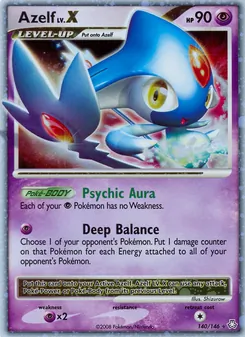 Azelf card from Legends Awakened, number 140/146