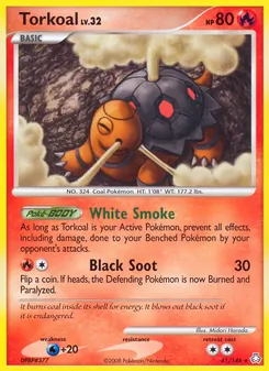 Torkoal card from Legends Awakened, number 41/146