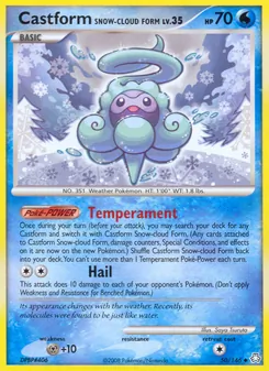 Castform Snow-cloud Form card from Legends Awakened, number 50/146