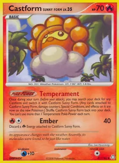 Castform Sunny Form card from Legends Awakened, number 51/146