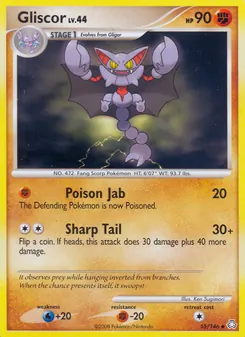 Gliscor card from Legends Awakened, number 55/146