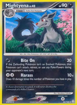 Mightyena card from Legends Awakened, number 66/146