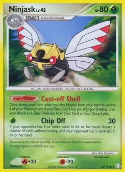 Ninjask card from Legends Awakened, number 67/146
