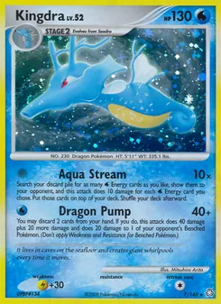 Kingdra card from Legends Awakened, number 7/146