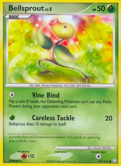 Bellsprout card from Legends Awakened, number 85/146