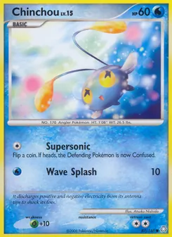 Chinchou card from Legends Awakened, number 87/146