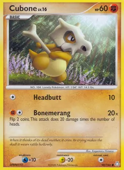 Cubone card from Legends Awakened, number 90/146