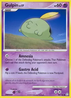 Gulpin card from Legends Awakened, number 98/146