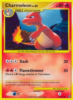 Charmeleon card from Stormfront, number 102/100