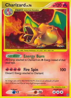 Charizard card from Stormfront, number 103/100