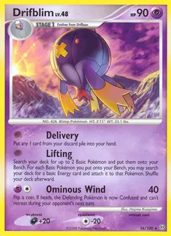 Drifblim card from Stormfront, number 16/100
