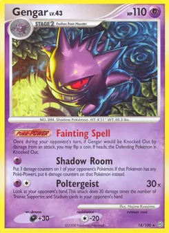 Gengar card from Stormfront, number 18/100