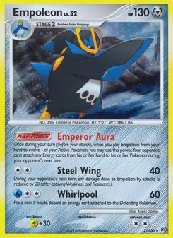 Empoleon card from Stormfront, number 2/100
