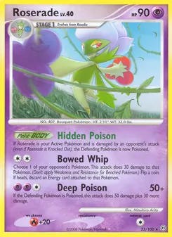 Roserade card from Stormfront, number 23/100