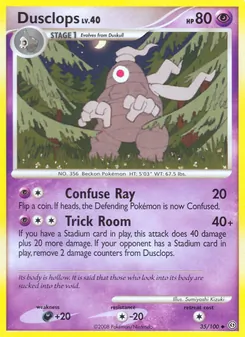 Dusclops card from Stormfront, number 35/100