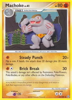 Machoke card from Stormfront, number 41/100