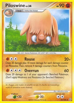 Piloswine card from Stormfront, number 46/100
